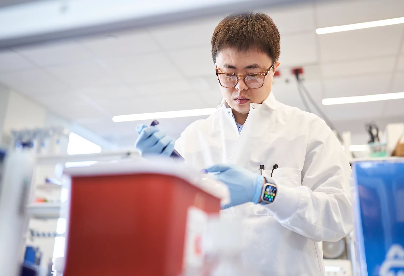 Lab scientists working on lab